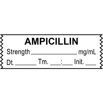 Anesthesia Tape, Ampicillin mg/mL DTI 1-1/2" x 1/2"