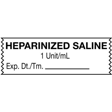 Anesthesia Tape, Heparinized Saline 1 Unit/mL , 1-1/2" x 1/2"