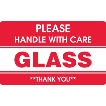 PLEASE HANDLE WITH CARE Shipping Label, 5" x 3"