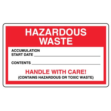 Hazardous Waste, Shipping Label, 5" x 3"