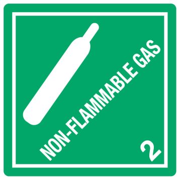 NON-FLAMMABLE GAS, Shipping Label,  4" x 4"