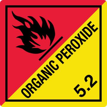 ORGANIC PEROXIDE, Shipping Label, 4" x 4"