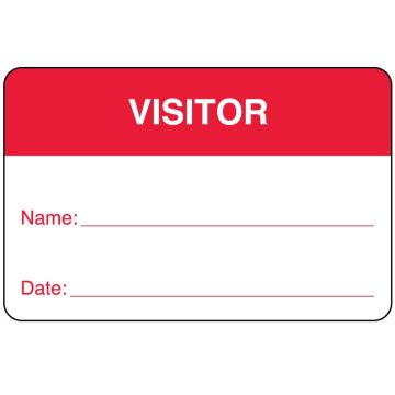 Visitor Badge - Red