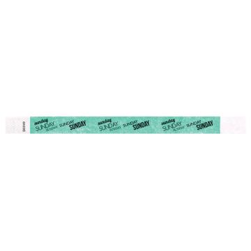 SUNDAY Adult Tyvek Weekday Wristband