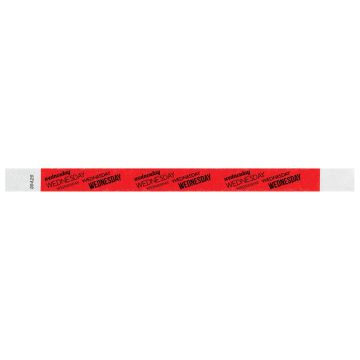 WEDNESDAY Adult Tyvek Weekday Wristband