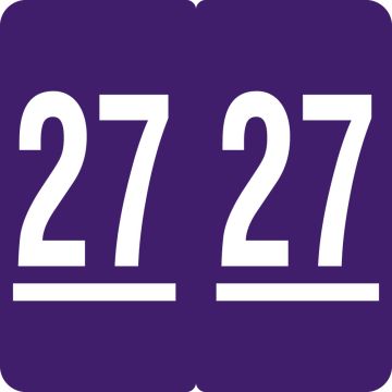 UAL 2027 Year Label, 1-7/8" x 1-7/8"