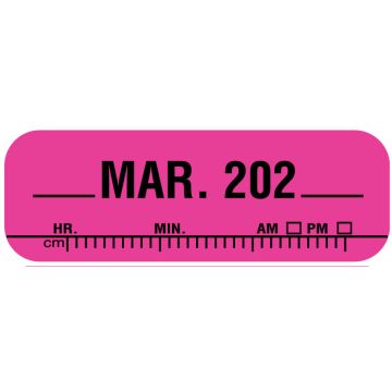 X-Ray Date Label Mar 202__, 1-1/2" x 1/2"