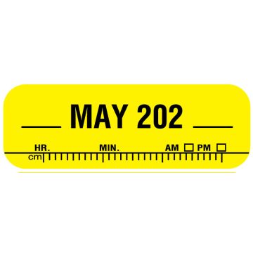 X-Ray Date Label May 202__, 1-1/2" x 1/2"