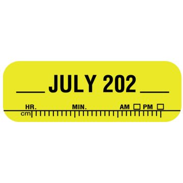 X-Ray Date Label Jul 202__, 1-1/2" x 1/2"