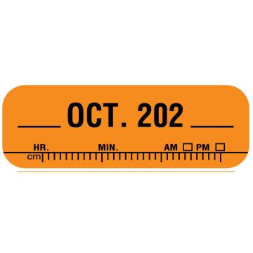 X-Ray Date Label Oct 202__, 1-1/2" x 1/2"
