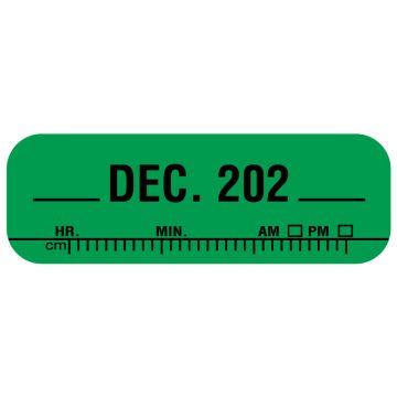 X-Ray Date Label Dec 202__, 1-1/2" x 1/2"