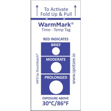 WarmMark Single-Use Temperature Indicator 30C/86F