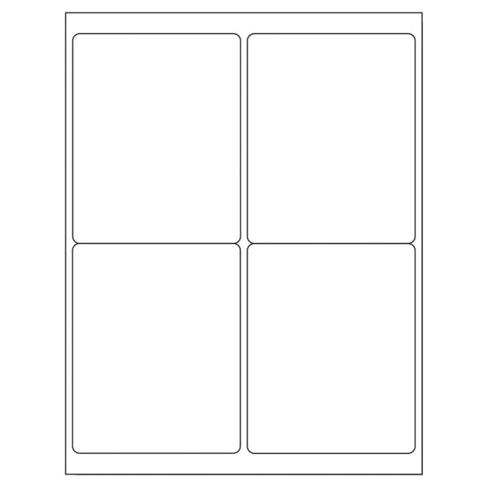 Desktop Laser Labels, 4.0" x 5.0" main product photo