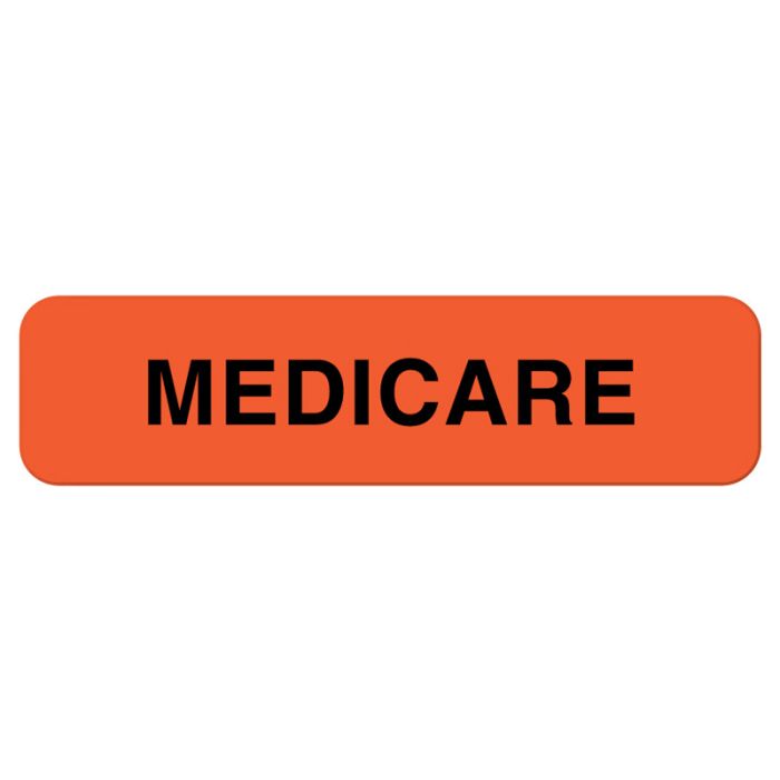 Medicare Insurance Label, 1-1/4" x 5/16" main product photo