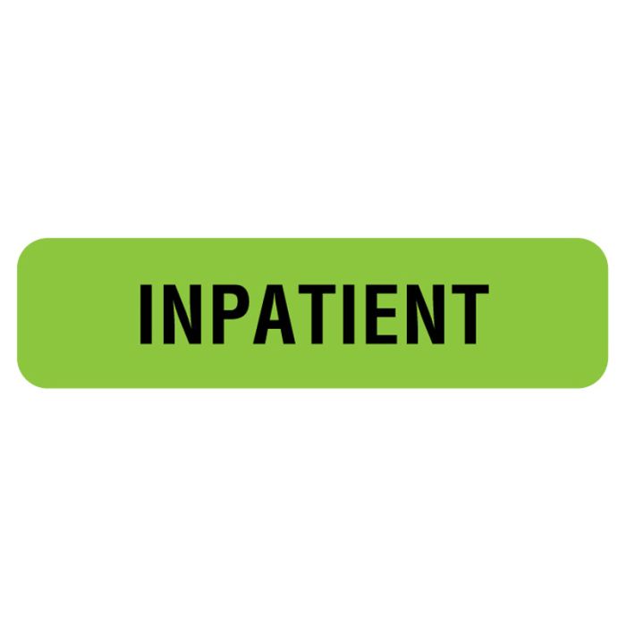 Inpatient Chart Label, 1-1/4" x 5/16" main product photo