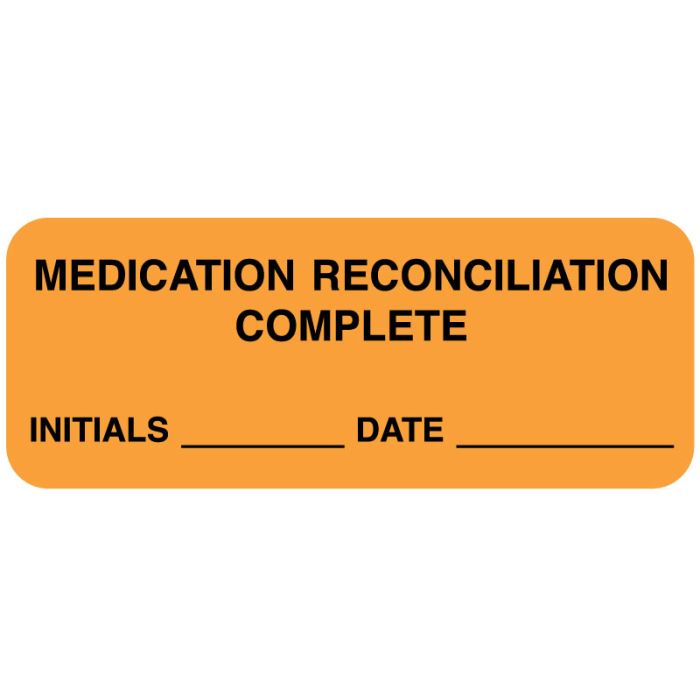Patient's Condition, Medication Reconciliation Complete, 2-1/4" x 7/8" main product photo