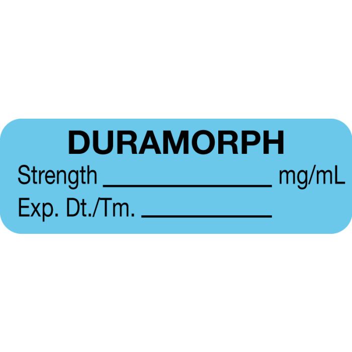 Anesthesia Label, Duramorph mg/mL, 1-1/2" x 1/2" main product photo