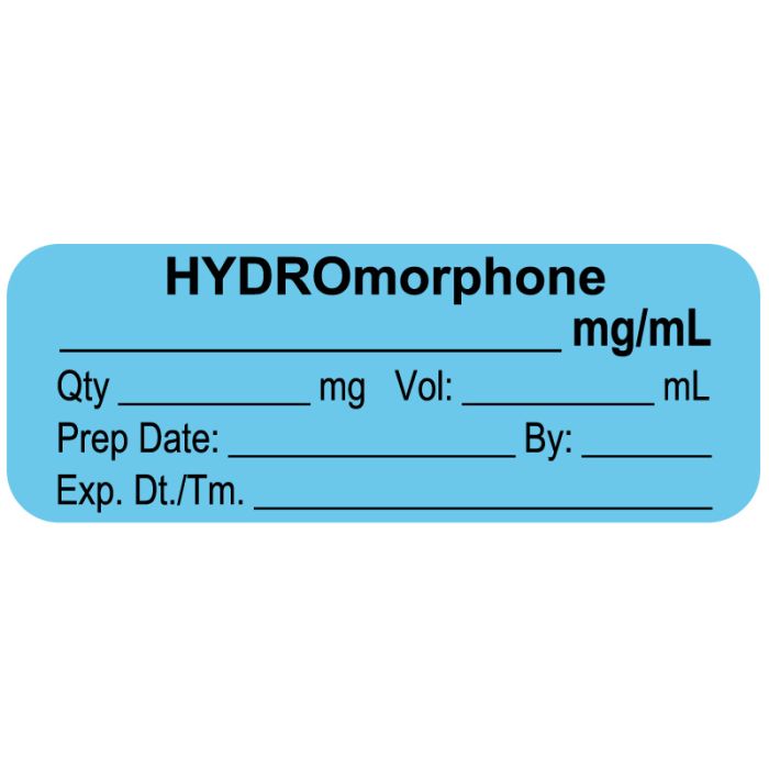 Anesthesia Label, HYDROmorphone mg/mL, " x 3/4" main product photo