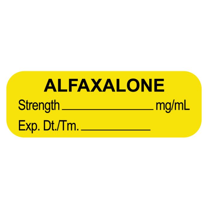Anesthesia Labels, Alfaxalone mg/mL, 1-1/2" x 1/2" main product photo