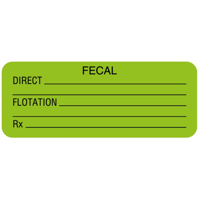 Fecal Label, 2-1/4" x 7/8" main product photo