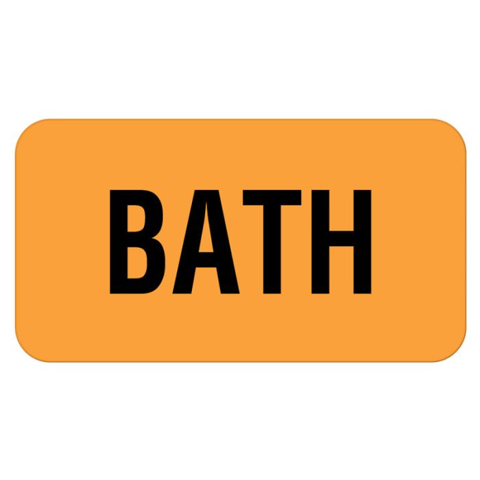 Bath Label, 1-5/8" x 7/8" main product photo