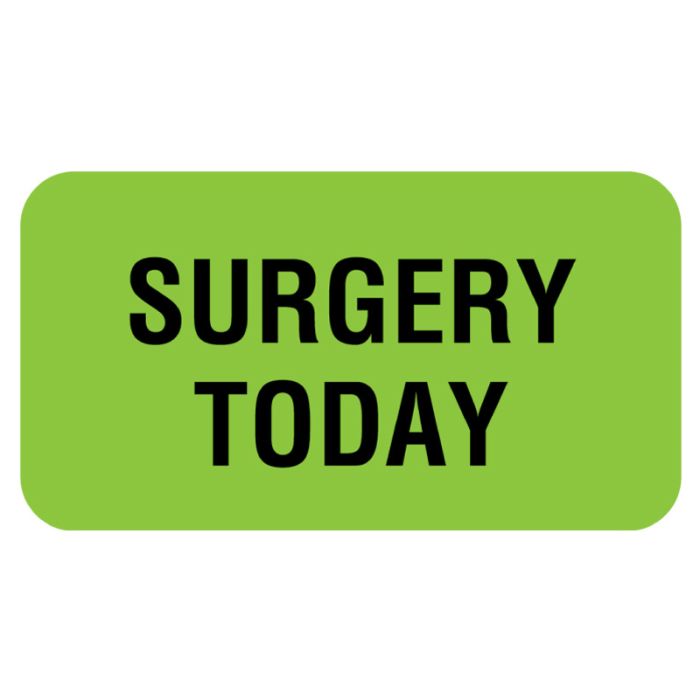 Surgery Today, Communication Label, 1-5/8