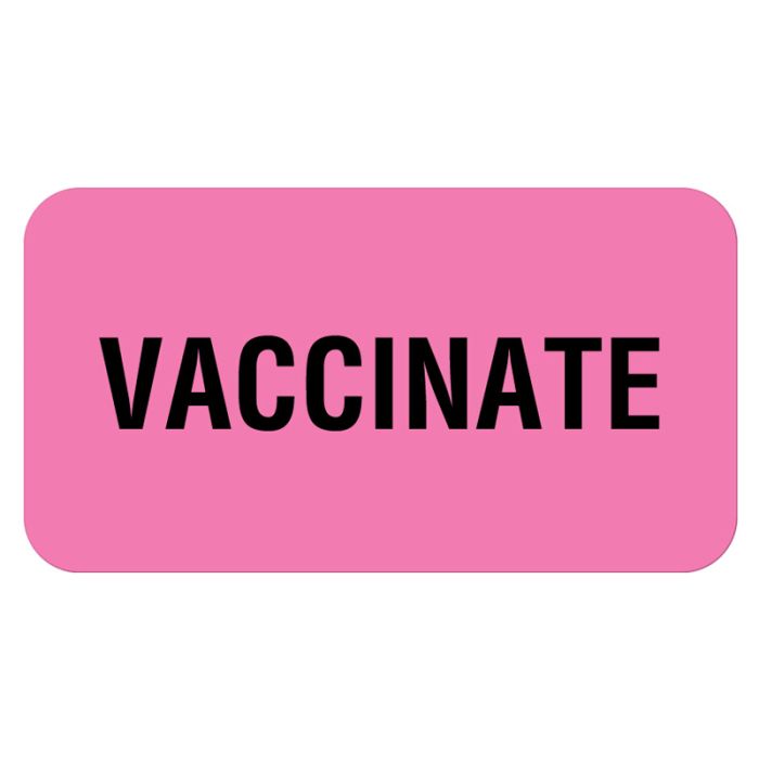 Vaccinate, Communication Label, 1-5/8" x 7/8" main product photo