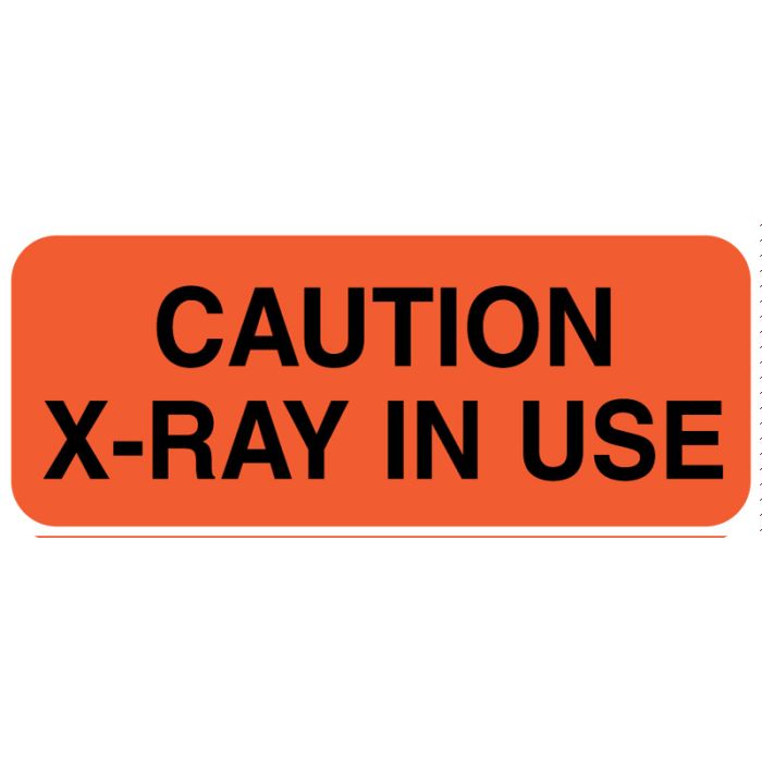 Caution X-Ray In Use, 2-1/4" x 7/8" main product photo
