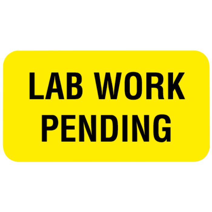 Lab Work Pending, Lab Communication Label, 1-5/8" x 7/8" main product photo