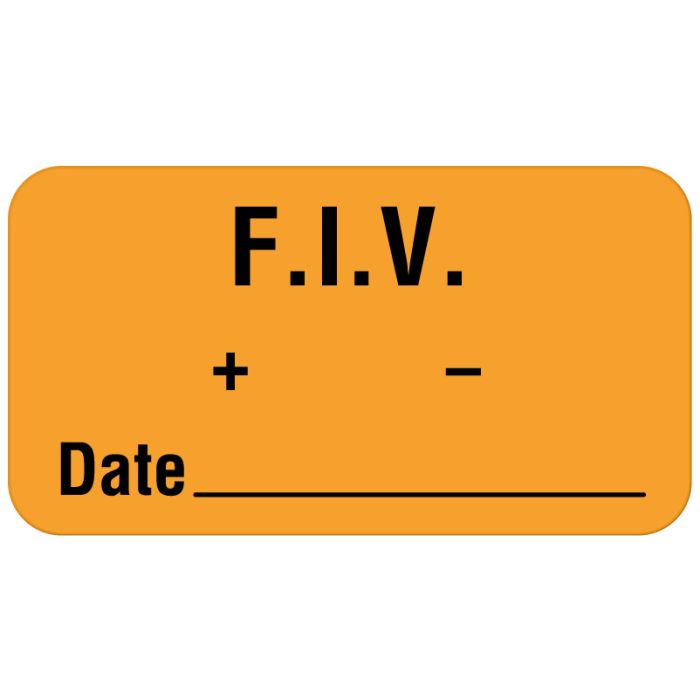 FIV Label, 1-5/8" x 7/8" main product photo
