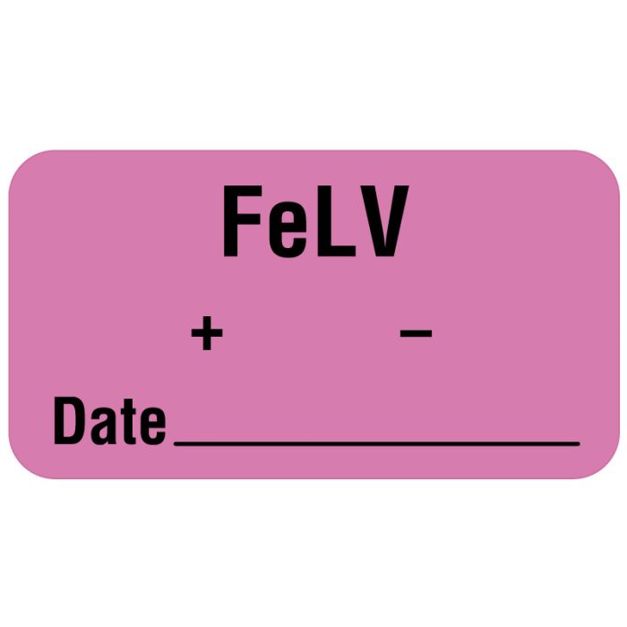 FeLv Label, 1-5/8" x 7/8" main product photo