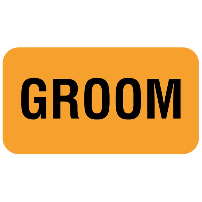 Groom, Communication Label, 1-5/8" x 7/8" main product photo