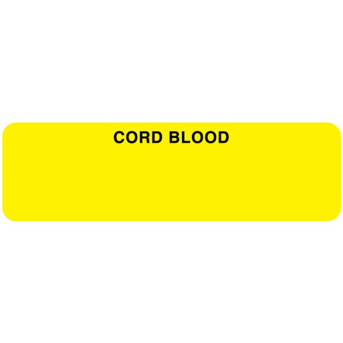 Cord Blood, Cord Blood Label, 3" x 7/8" main product photo