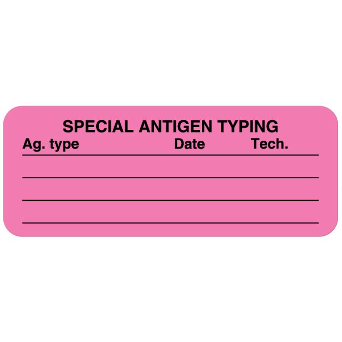 Antigen Typing, Antigen Testing Label, 2-1/4" x 7/8" main product photo
