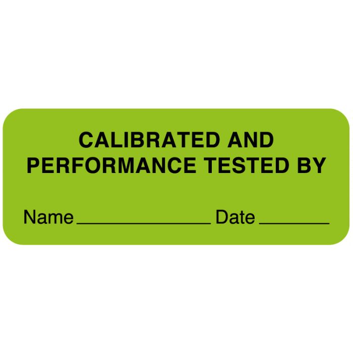 Performance Test, Calibration Label, 2-1/4" x 7/8" main product photo