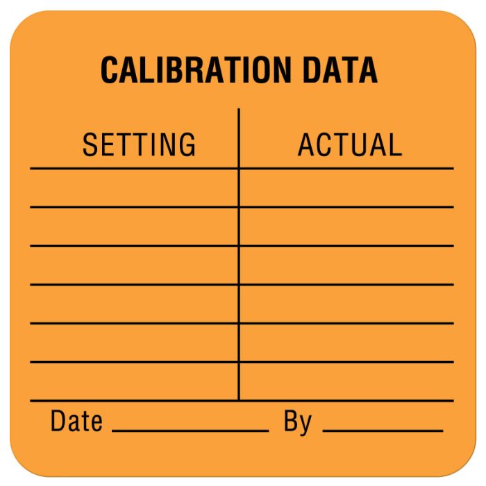 Calibration Label, 1-1/2" x 1-1/2" main product photo