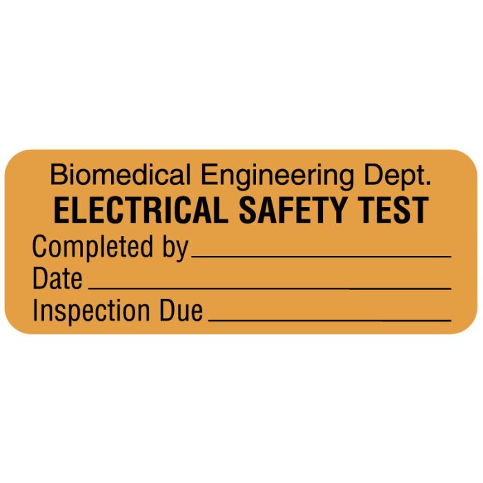 Safety Test, Electrical Equipment Safety Label, 2-1/4" x 7/8" main product photo