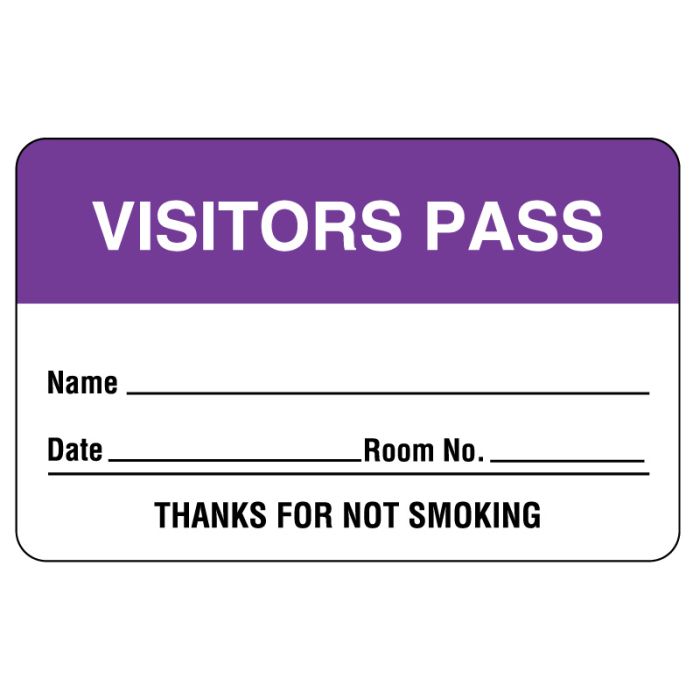Visitor Pass , Name Badges, 2-3/4" x 1-3/4" main product photo