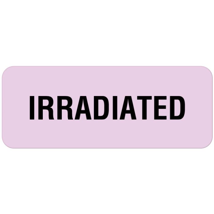 Irradiated, Blood Bank Communication Label, 2-1/4" x 7/8" main product photo