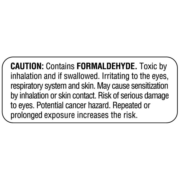 Caution Contains Formaldehyde, Histology/Cytology Label, 2" x 3/4" main product photo