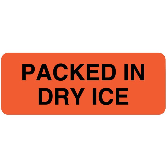 Dry Ice Shipping Label, 3" x 1-1/4" main product photo