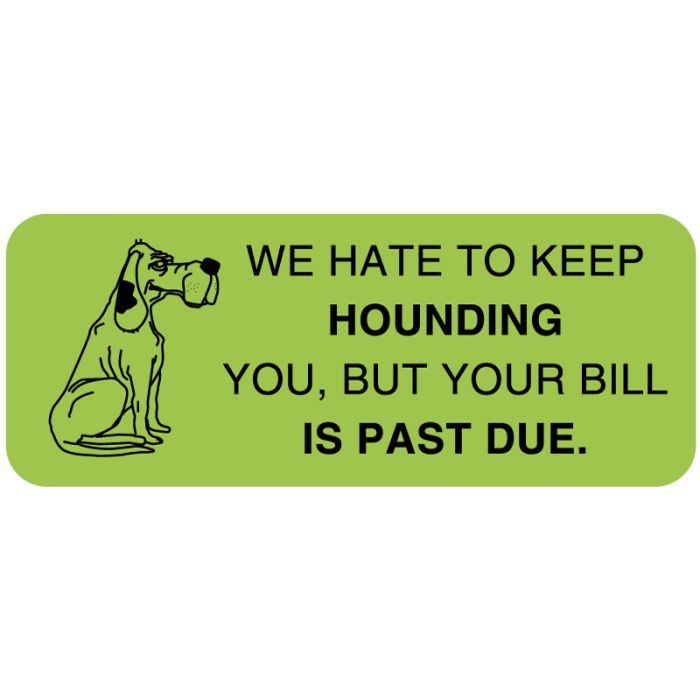 Past Due, Billing and Collection Label, 2-1/4" x 7/8" main product photo