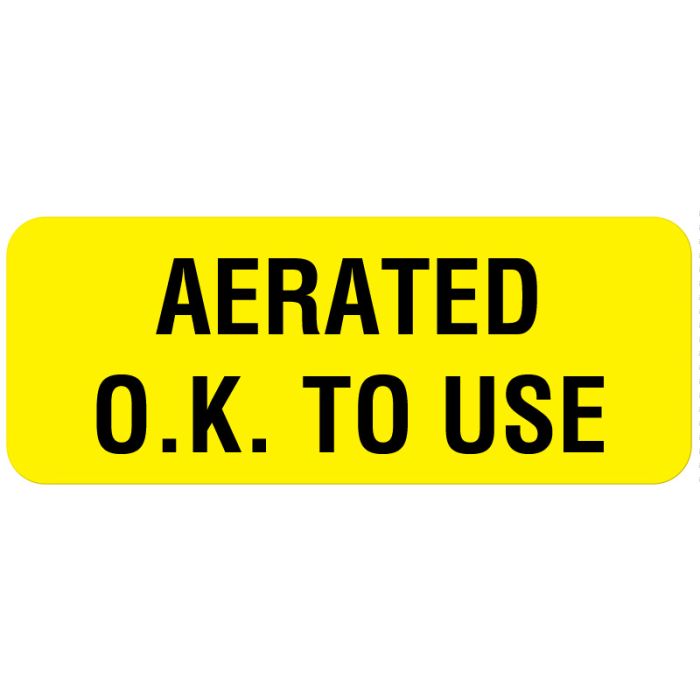 Aeration Labels, 2-1/4" x 7/8" main product photo