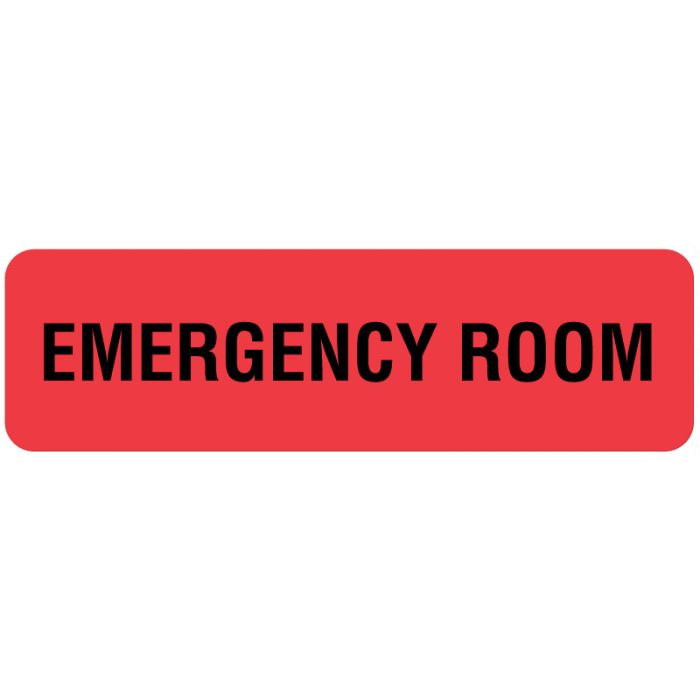 Emergency Room, Exchange Cart and Tray Label, 3" x 7/8" main product photo