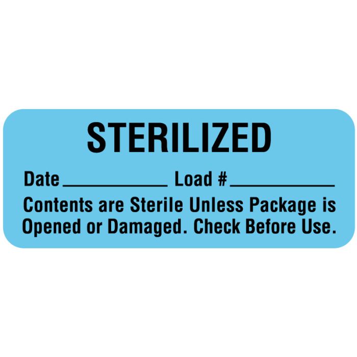 Sterilized Date Load # Content, Sterrad System Compatible Label, 2-1/4" x 7/8" main product photo