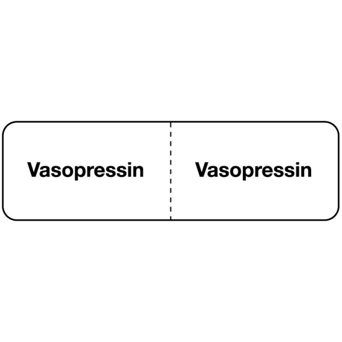 Vasopressin, IV Line Identification Label, 3" x 7/8" main product photo