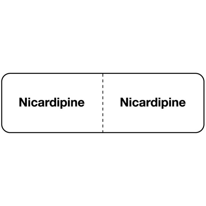 Nicardipine, IV Line Identification Label, 3" x 7/8" main product photo