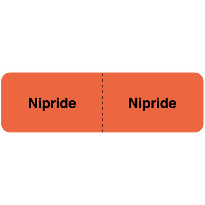 Nipride, IV Line Identification Label, 3" x 7/8" main product photo