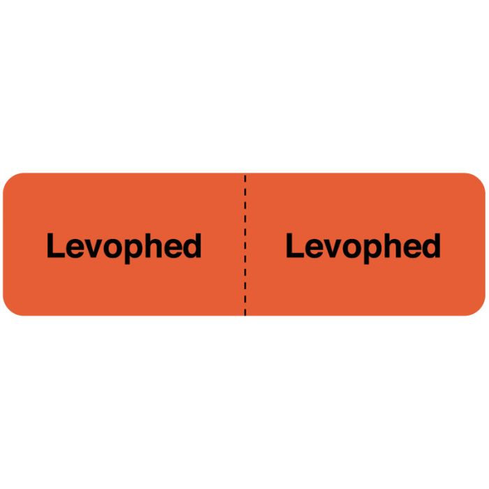 Levophed, IV Line Identification Label, 3" x 7/8" main product photo