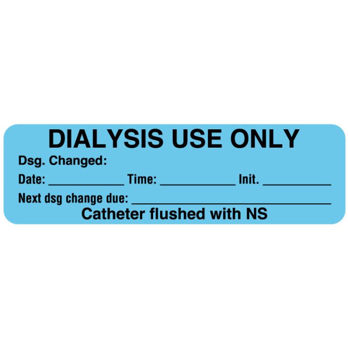 Dialysis Use Only, Nursing Communication Label, 3" x 7/8" main product photo